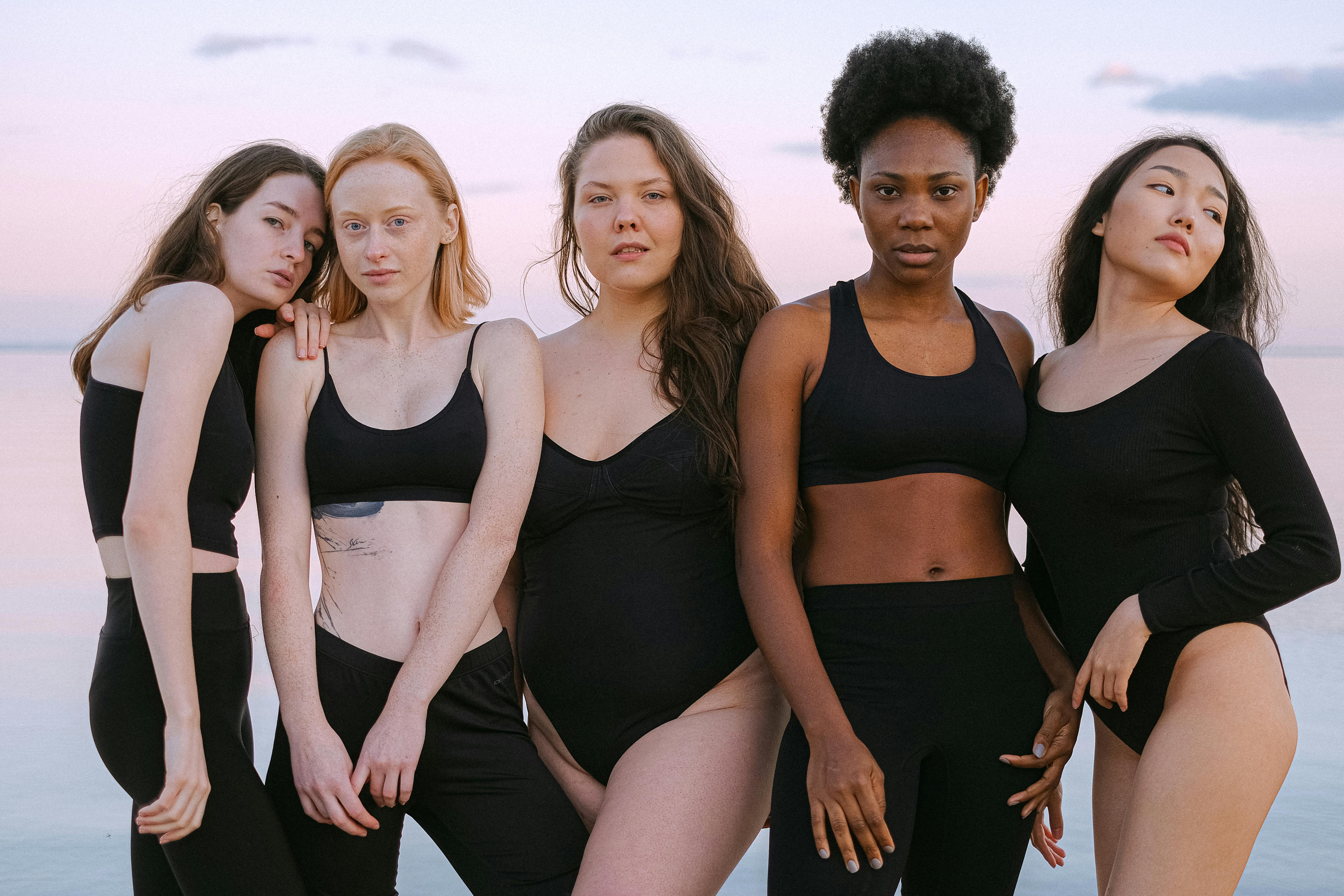 Diverse women embracing body positivity